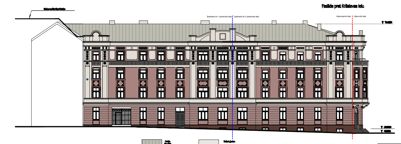 Architect's facade drawing